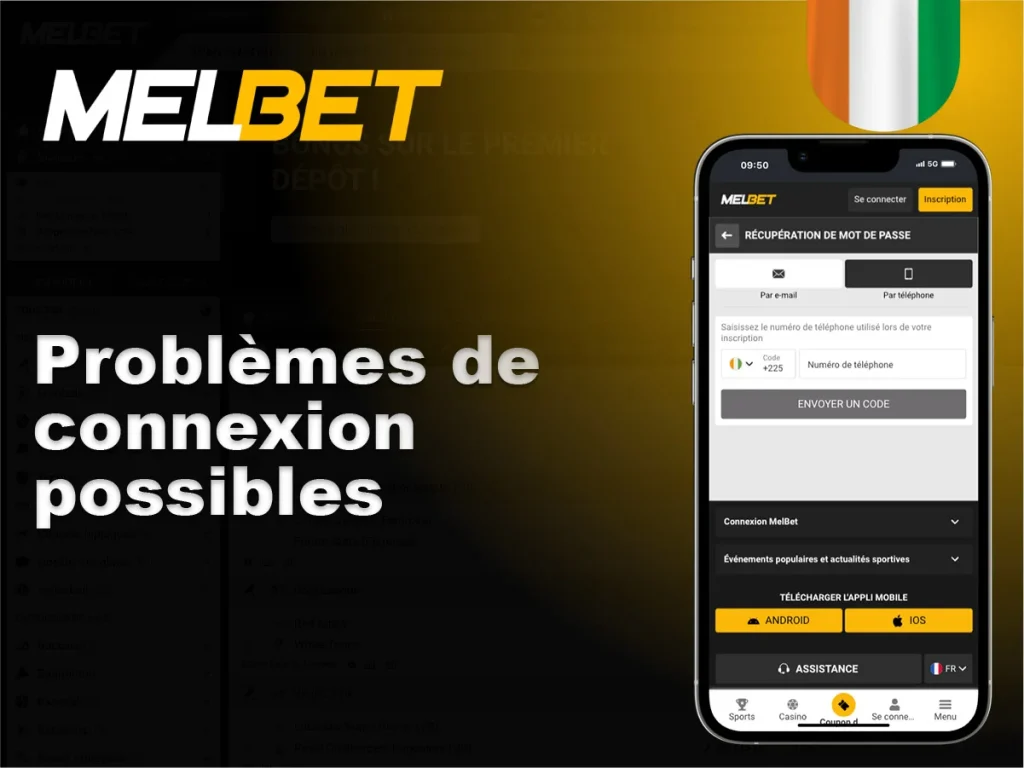 Problèmes de connexion possibles