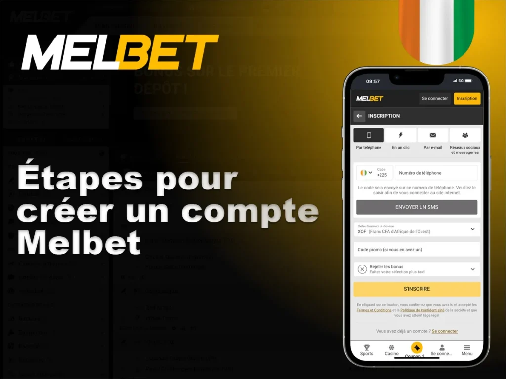 Étapes pour créer un compte Melbet