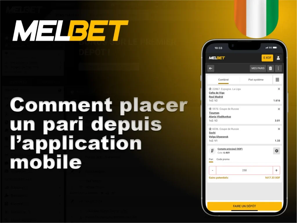 Comment placer un pari depuis l'application mobile