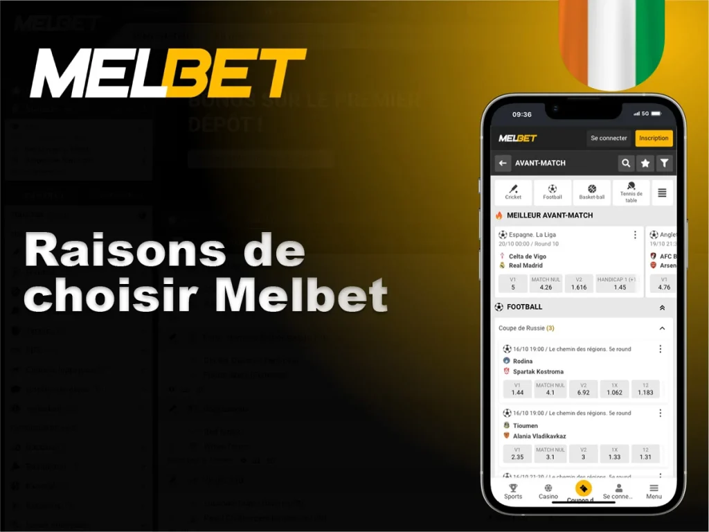 Raisons de choisir Melbet